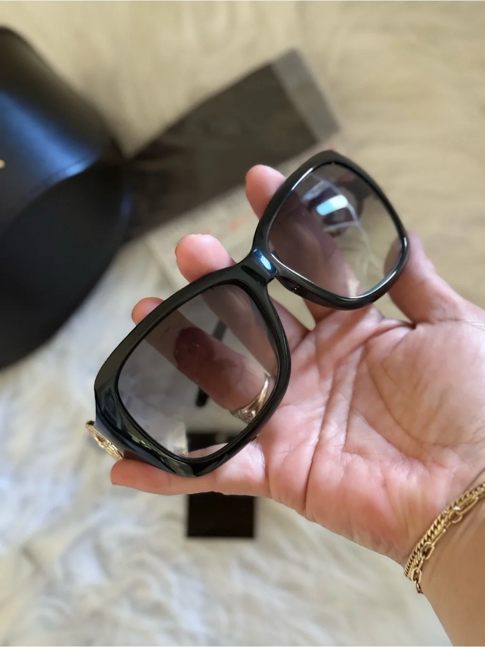 Gucci Black Frame with Gray Gradient Lenses Sunglasses